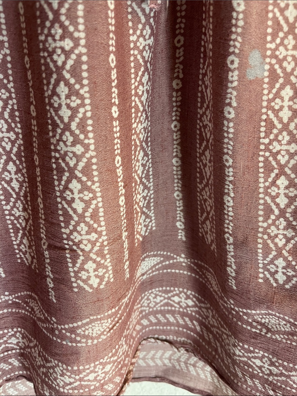 Fred David Mauve Patterned Peasant Blouse Size M - Picture 5 of 6